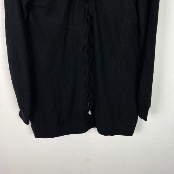 NWT Chaser Long Sleeve Lace Back Hooded Open Cardigan Black Size Medium M NEW - Picture 9 of 11